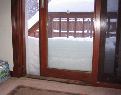 2 feet of snow on the deck